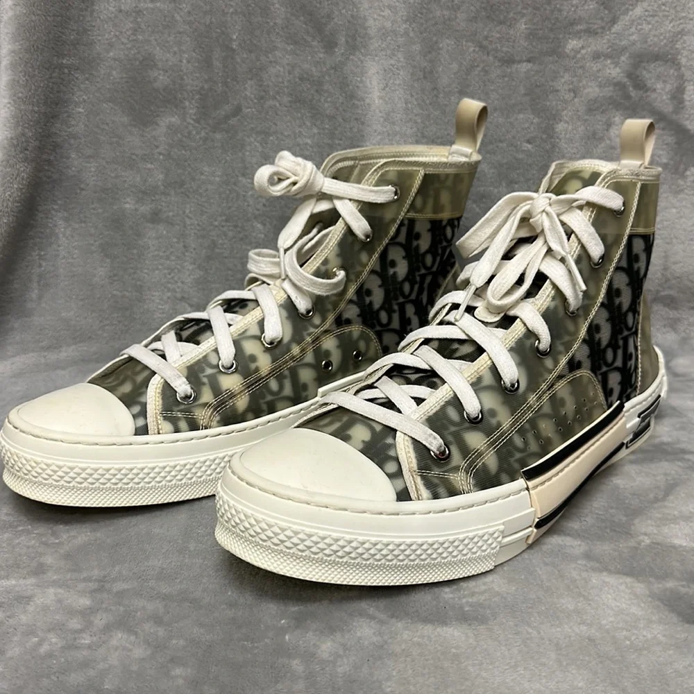 Christian Dior B23 Oblique Logo Canvas Sneakers Size 45 - Picture 4 of 10